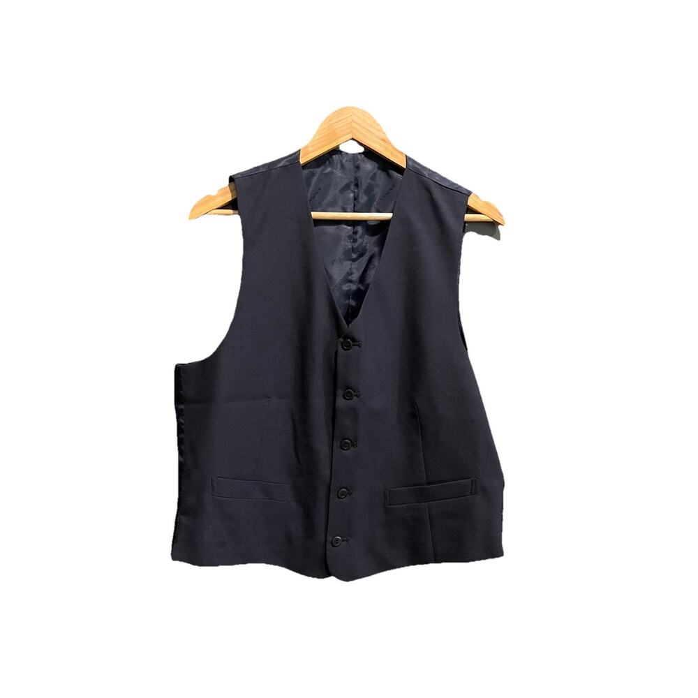 Balmain Paris Black Button Up Men's Waistcoat Vest‎ Size 105